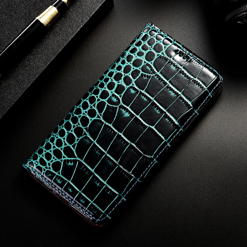 Crocodile Genuine Leather Case For Xiaomi Redmi 3 3X 3S 4 4A 4X 5 5A 6 6A 7 7A 8 8A Y3 Stand Pro Prime Plus Flip Phone Cover | Мобильные