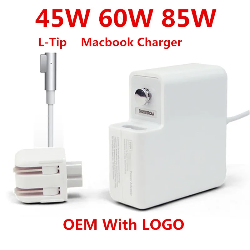 

OEM With Apple LOGO 45W 60W 85W MagSaf* L-Tip Notebook Laptops Power Adapter Charger For Apple Macbook Air Pro 11'' 13" 15" 17"