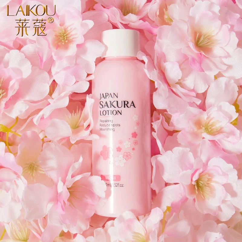 

LAIKOU Sakura Face lotion Moisturizing Essence Moisturizing Brightening Shrink Pores Repaire Toner Anti-Wrinkle Facial Skin Care