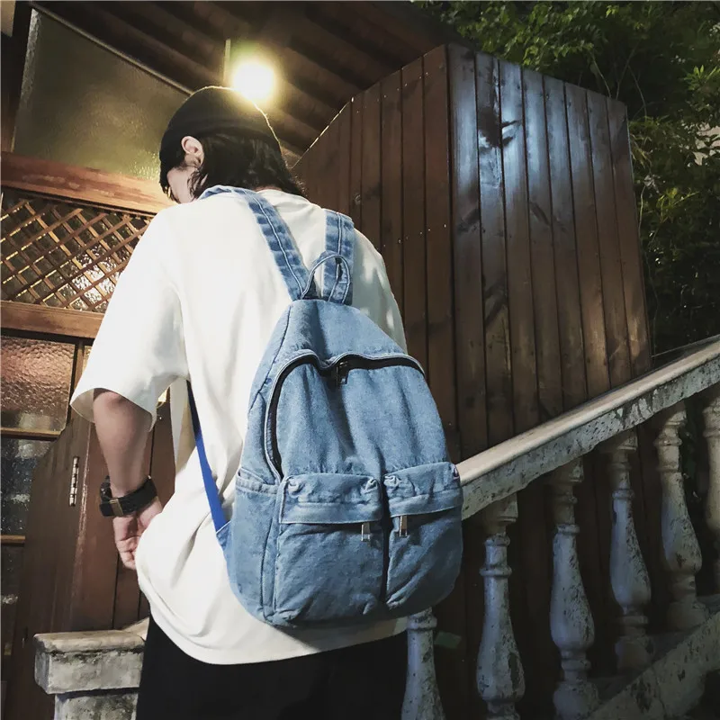 Mini-washed denim backpack for women new Harajuku ins student bag fashion  versatile backpack - AliExpress