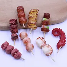 

2022 Gran oferta de Creative Simulation Barbecue Keychain Accessory Snack Food Model Pendant Gift joyería Keychains