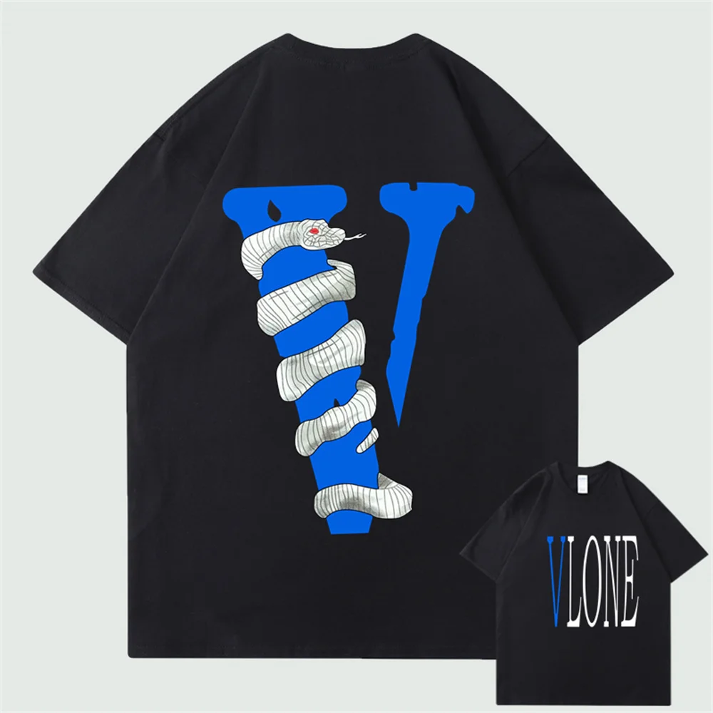 Футболка VLONE Мужская/Женская классическая уличная одежда из 100% хлопка брендовая