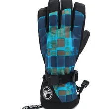 Мужские лыжные перчатки в зеленую сетку, теплые камуфляжные перчатки для верховой езды, лыжные перчатки, зимние спортивные перчатки для улицы, водонепроницаемые 10K