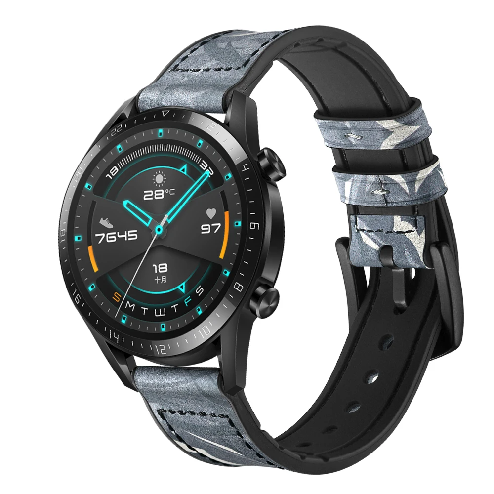 Натуральная кожа+ ремешок для huawei GT 1 2 42 мм 46 мм/huawei watch 2 pro huami amazfit 1 2 GTR 47 мм Ремешки для наручных часов