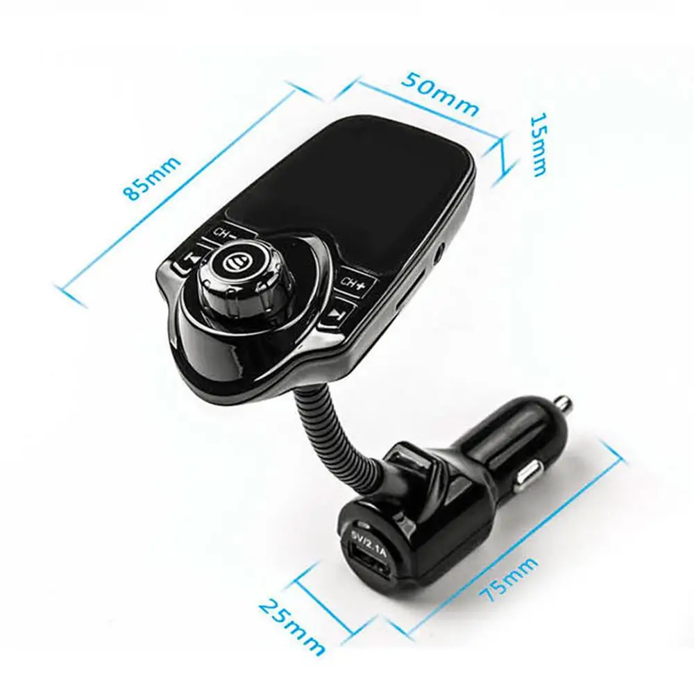 Умный автомобильный fm-передатчик Bluetooth T10 приемник громкой связи fm-передатчик Bluetooth Универсальный Автомобильный MP3-плеер 2.1A