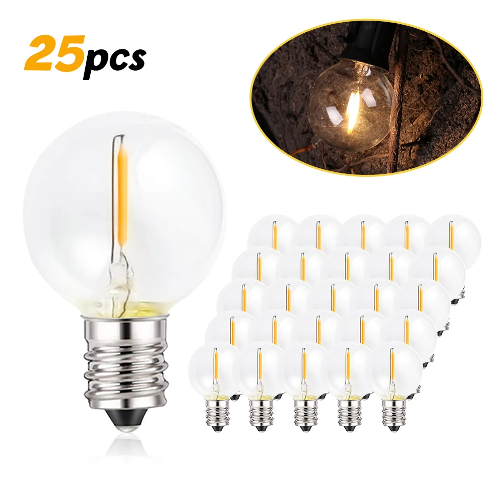 G40 Replacement Bulbs String Lights E12 G40 Globe Replacement G40