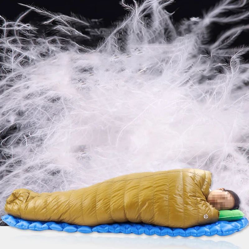 

Warm Sleeping Bag Portable Outdoor Backpacking Hiking 3 season Ultralight Bed Blanket Goose Down