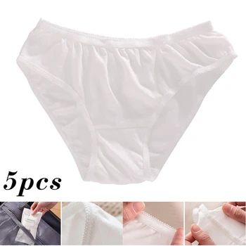 

5pcs Soft High Quality Women/Men's Travel Disposable Briefs 100% Cotton Knickers Underwear Easy To Carry
