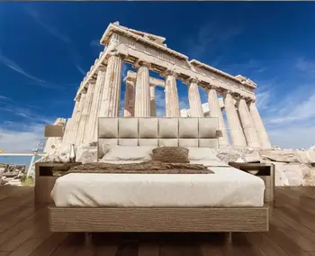 

CJSIR Custom Wallpaper Simple Mediterranean Architecture Ruins Mural TV Background Wall Living Room Bedroom 3d Wallpaper Decor