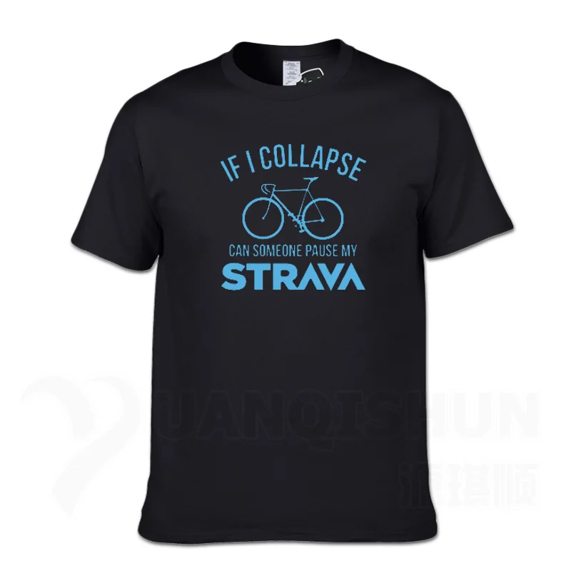 Black 4 Забавные в том случае, если я крах может кто-то приостановить свою Strava футболки Для мужчин Аэробные футболка "Велоспорт" горным велосипедистом, футболка Mtb футболка с изображением велосипеда рубашка - Цвет: Black 4