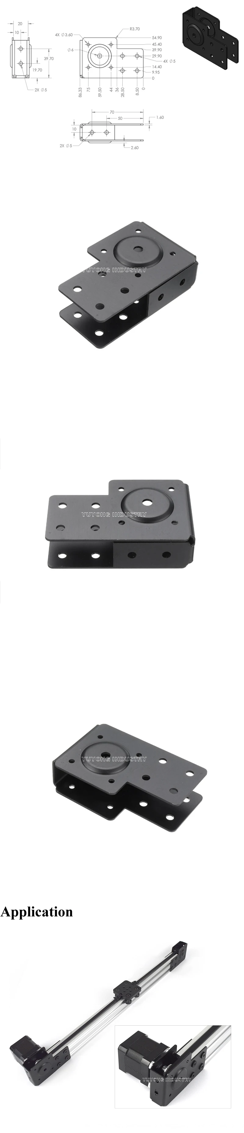 3d принтер Z axis openbuilds линейный привод торцевое крепление 2040 v-slot раздвижной стол Соединительная пластина Соединительный кронштейн