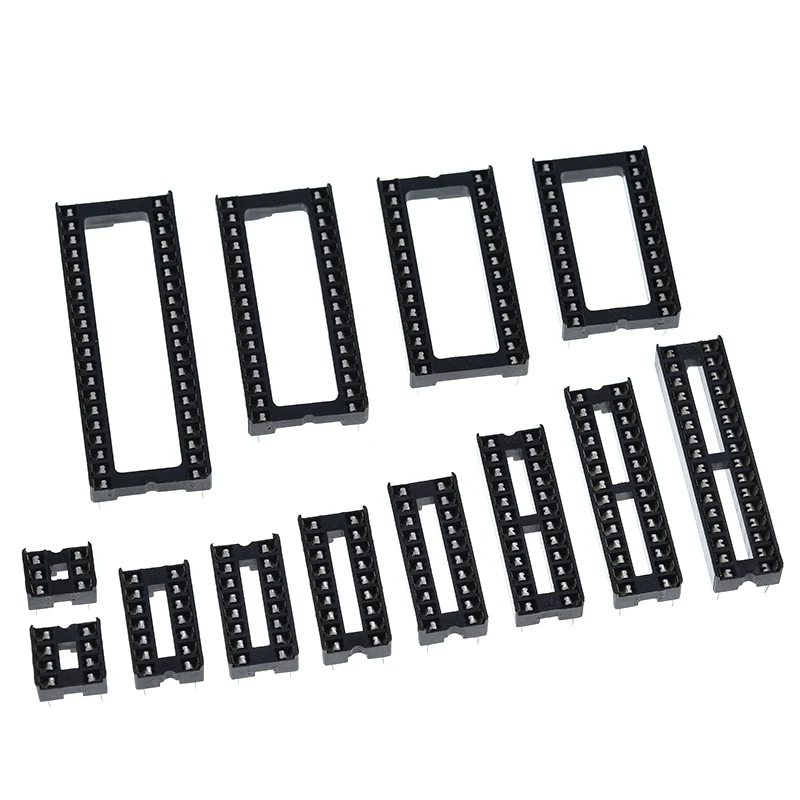 1pc IC seat 6P/8P/14P/16P/18P/20P/24P/28P DIP IC sockets Adaptor Solder Type 28 pin Narrow body DIP Sockets MCU seat 24PIN