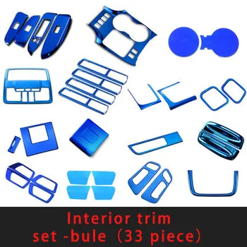 

For Toyota highlander 2015-2019 chrome Interior trim set -bule 33pcs