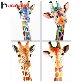 

Huacan 5d Diamond Painting Animal Diamond Art Full Drill Mosaic Giraffe Embroidery Cross Stitch Farmhouse Home Decor