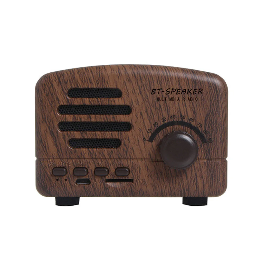 

AS90 Retro Speaker Portable Mini Retro Wireless Bluetooth Speaker Stereo Receiver Shortwave Home Support Card AM FM Mini Radio