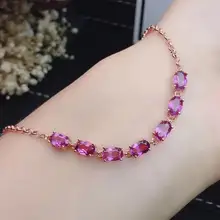  KJJEAXCMY boutique jewelry 925 sterling silver inlaid Natural Garnet female bracelet support detection luxurious beauty 