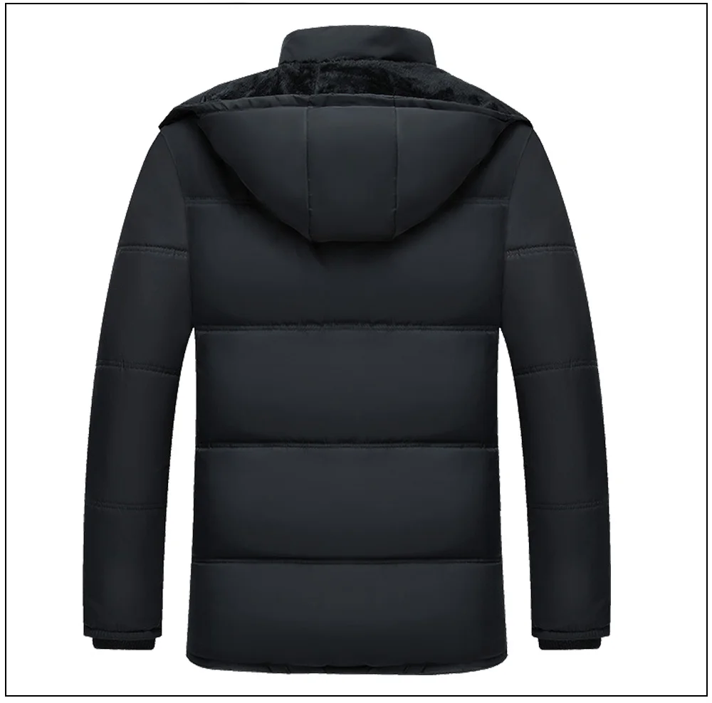 Мужская зимняя куртка, пальто с флисовой подкладкой, Толстая теплая зимняя мужская куртка, зимняя парка со съемным капюшоном, куртка для мужчин Abrigo Hombre 5XL