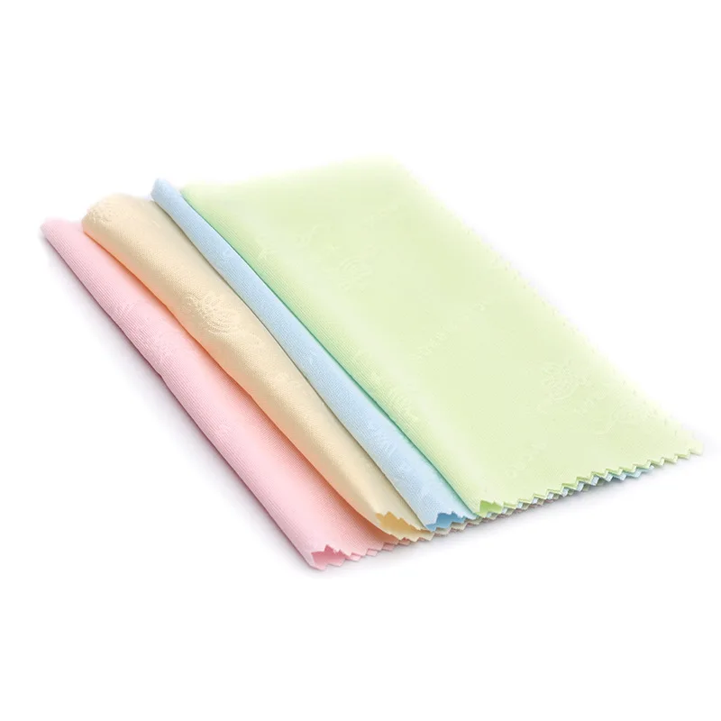 

8 A Superfine Fibre Cotton yan jing bu Printed Cleaning Cloth Lens Cleaning Cloth Four Colors 13X13 Glasses Cloth