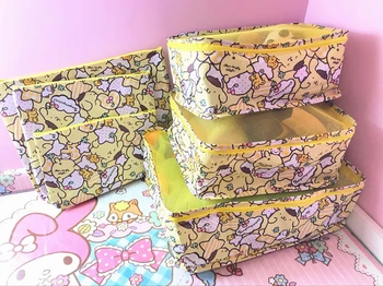 

IVYYE 6PCS/Kits Pom Purin Dog Fashion Anime Portable Travel Bag Reusable Tote Foldable Handbags Luggage Pouch Storage Bags NEW