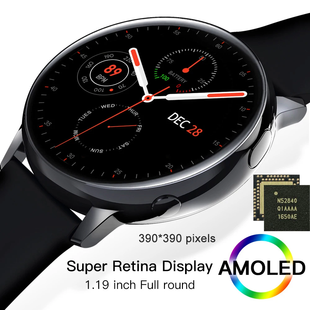 SG2 Nordic nRF52840 Full Touch Amoled 390*390 HD умные часы для мужчин и женщин IP68 Водонепроницаемые с