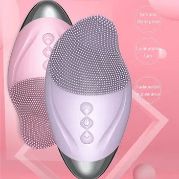 

Face Cleaning Brush Mini Electric Vibration Massage Brush Washing Machine Waterproof Soft Silicone Deep Pore Cleansing Tools