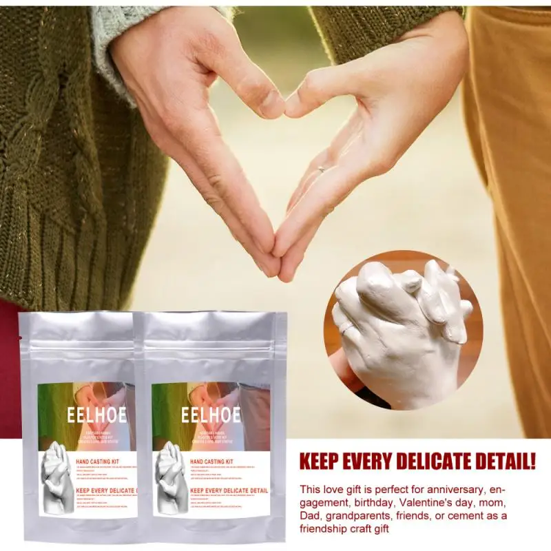 DIY Handmade Gift Hand Mold Powder 3D Mud Mother'S Decorate Day Souvenir Couple Gypsum Handprint Keepsake | Дом и сад