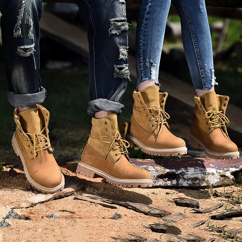 

Quality Good Goods Europe And America MEN'S SHOES British Style Short Boots Couples Martin Boots Full-grain Leather Workwear Chi