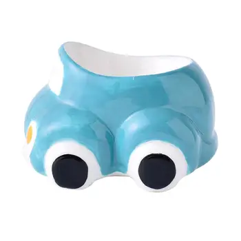

1pc Cute Cartoon Fruit Bowl Egg Holder Ice Cream Bowl Cup Ceramic Car Shape Design Egg Holder