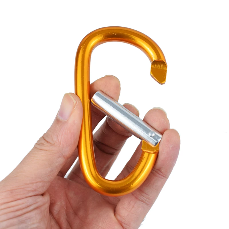 Mosquetón de gran tamaño de 98x53mm, esponja de botón grande D, mango de hebilla en forma de anillo D, esponja de aleación de aluminio, gancho de compra de Color aleatorio, 1 ud.