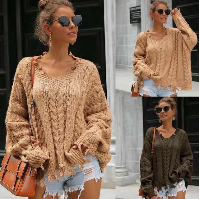 Women High Street Sweaters Full Shrug Solid Regular Clothing Length  Standard O-Neck 6