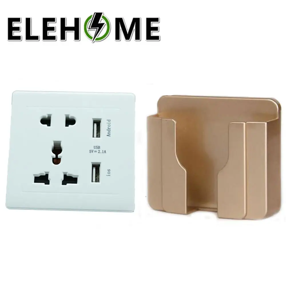 1 шт. адаптер паста держатель ЕС розетка 2.1A двойной USB зарядное устройство AC/DC
