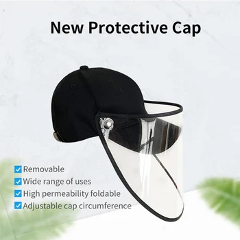 

Female Male Adjustable Mask Anti-Spitting Protective Hat Protective Mask Cover Outdoor Full Mask Hat Summer Cap Baseball Cap