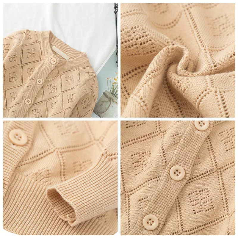 Kids Sweater Children Boy Girl Autumn Winter Knitted Cardigan Sweater Coat Little Girl Jacket Outerwear Clothes for 12M-6T