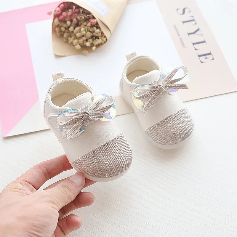 

Baby Girl Shoes Toddler Infant Anti-slip Polka Bow PU First Walkers Shoes Kids Footwear Baby Shoes