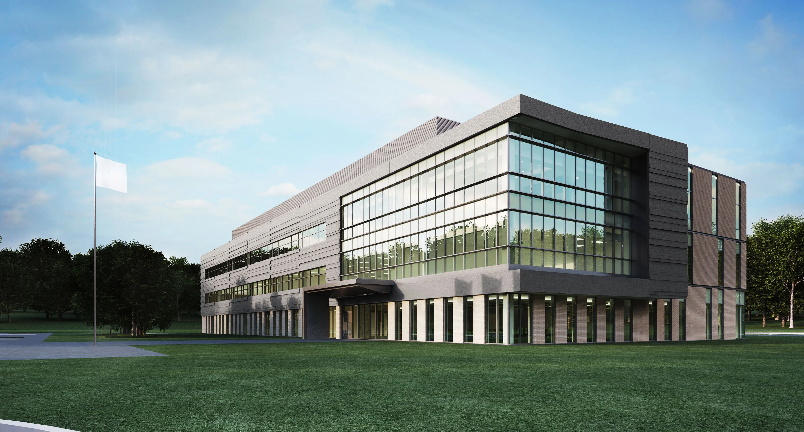 building project facade panels exterior aluminum double glass curtain walls