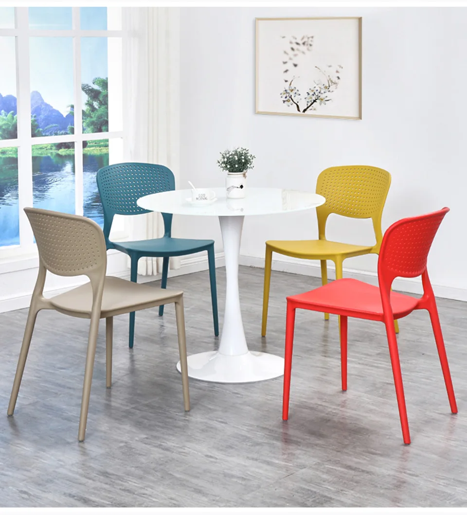 Современный модный дизайн пластиковая спинка пластиковый стул столовая стулья для столовой ресторанная мебель стул для конференций