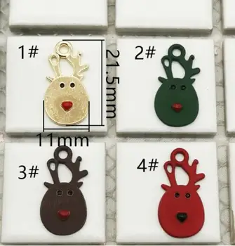 

100 pcs Christmas deer Christmas Charm Pendants DIY Jewelry Making Accessories