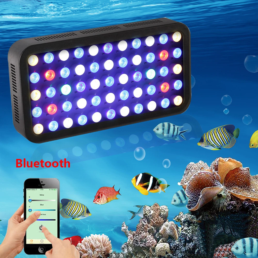 165w Led Aquarium Light Timer Lighting Reef Marine Coral Fish Tank Full Spectrum Seawater