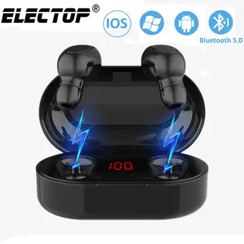 

TWS Bluetooth Earphone With Microphone LED Display Wireless Bluetooth Earbuds Earphones Waterproof Noise Cancelling Headsets