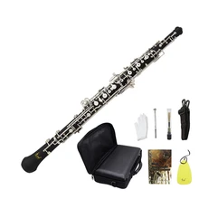 Профессиональный oboe C Ключ Мельхиор покрытый серебром деревянный музыкальный инструмент для начинающих с Рид перчатки чехол сумка ремень