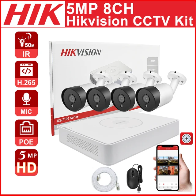 $US $335.00 CCTV kit Hikvision 8CH 8 + 4 kit 5MP POE NVR Kit CCTV Security System Audio Motion Detect IP Camera Video Surveillance Camera
