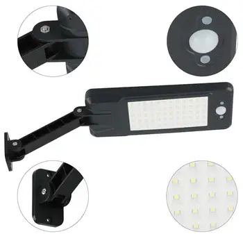 

60 LED Remote Control Solar Street Light Dimmable Outdoor Garden Yard Path Lamp 3 Mode Waterproof With Bracket Smart Home Lamps