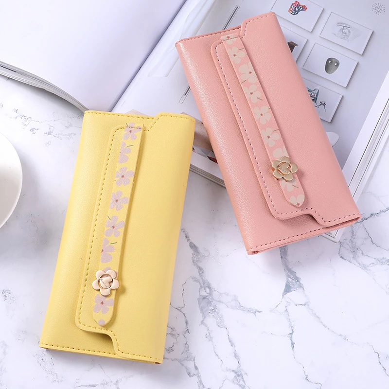 Wallets for Women Cute Pink Pocket Womens Wallets Purses Plaid PU Leather  Long Wallet Hasp Phone Bag Money Coin Pocket Card Holder Female Wallet Purse