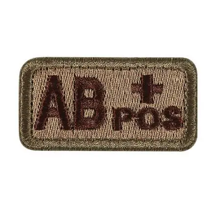19 3D Вышивка кровяного типа патч-лист A+ B+ AB+ O+ передний POS A-B-AB-O отрицательный NEG кровяный Тип патч группа тактический военный значок - Цвет: 19