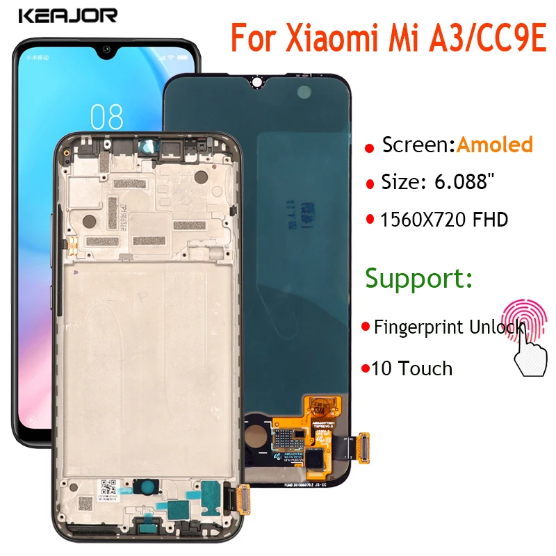 Display For Xiaomi Mi A3 LCD Display Touch Screen Amoled With redmi-a3-mi-saudi-arabia