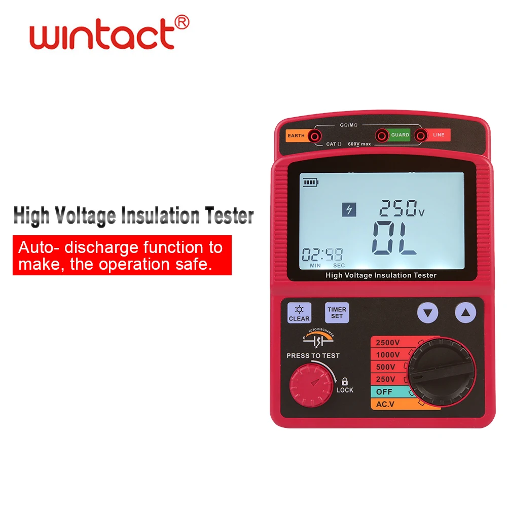 

Professional Earth Resistance High Voltage Ground Resistance Ground AC Voltage Measurement Digital Earth Resistance Meter