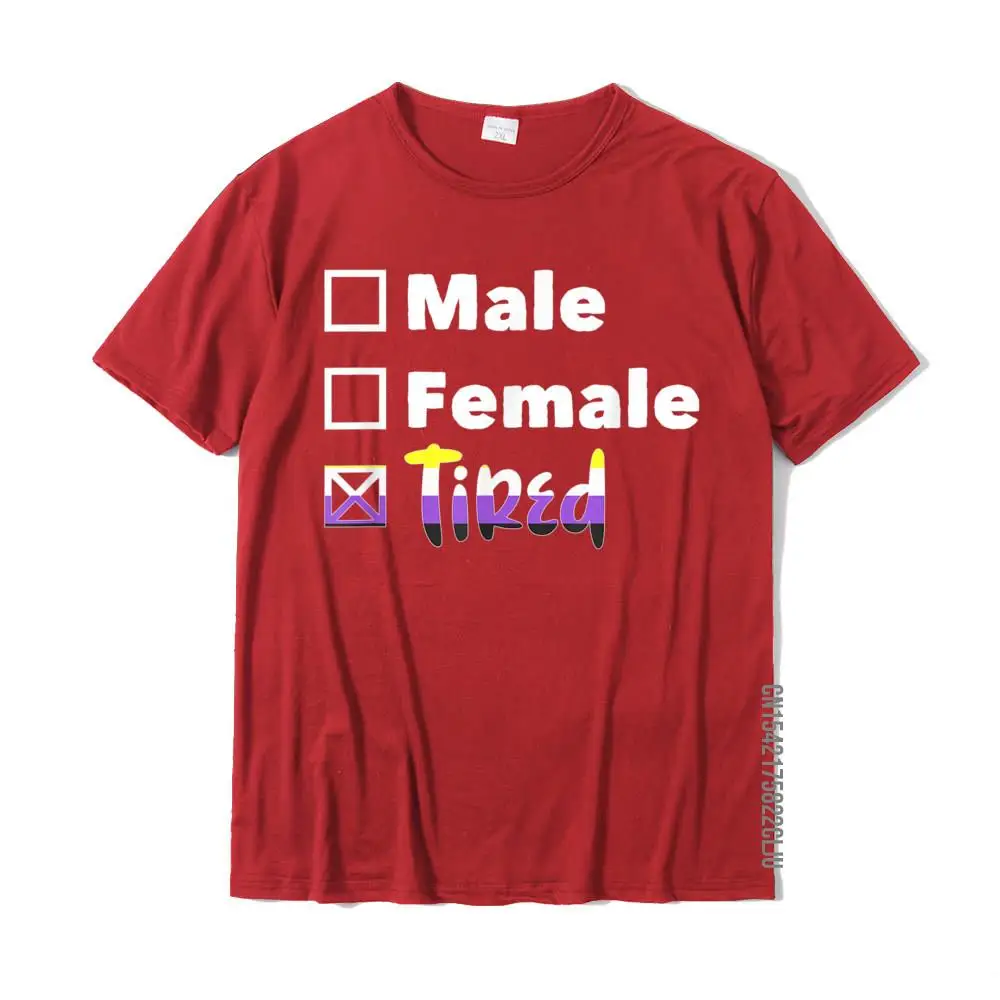 Family Slim Fit Short Sleeve comfortable Tshirts Pure Cotton Round Neck Men T Shirt Slim Fit Clothing Shirt NEW YEAR DAY Funny LGBT Pride Nonbinary Flag Non Binary T-Shirt__36810 red