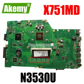 

X751MD Motherboard REV2.0 GT 820M N3530 For Asus X751MD Laptop motherboard X751MD Mainboard X751MD Motherboard test 100% OK