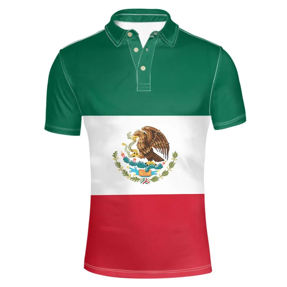 THE UNITED STATES OF MEXICO youth free custom name number mex Polo shirt nation flag mx spanish mexican print photo clothing | Мужская