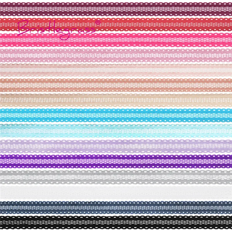 BRISTLEGRASS 2 5 10 Yard 5/8&quot 15mm Picot Mesh Lace Trim Elastic Decorative Spandex Band Headband Lingerie Dress DIY Sewing Craft | Дом и